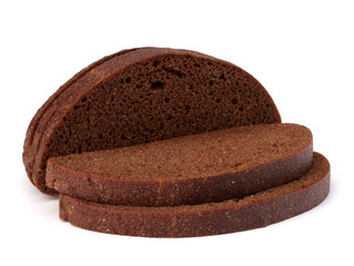 rye bread isolated on white background