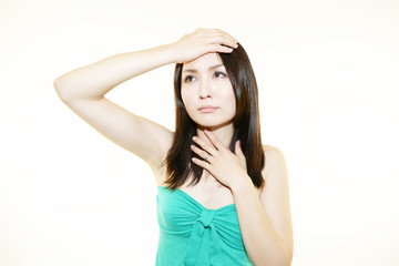 Fototapeta premium 体調不良の女性