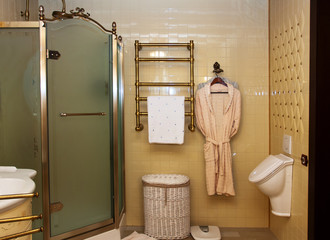 Interior of luxury vintage bathroom