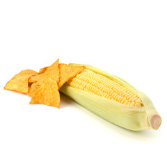 Corn cob and corn chips