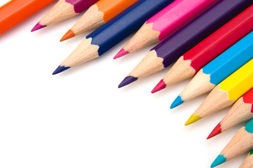 Colouring crayon pencils bunch