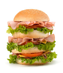 Junk food hamburger