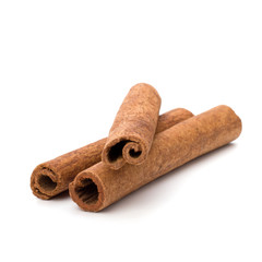 Cinnamon sticks  isolated on white background
