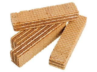 Wafers isolated on a white background