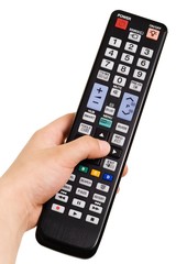 Hand with remote control
