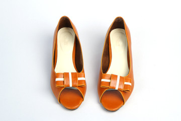 Casual Brown Leather Women's Shoe