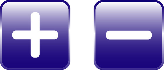 Vector buttons - plus and a minus