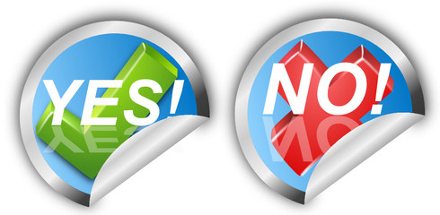 Sticker- Yes and No
