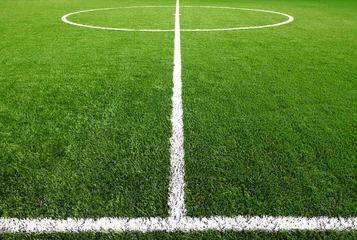 Foto auf Acrylglas Fußball soccer field grass