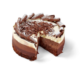 cream chocolate cake sweet food
