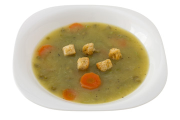 vegetable soup with beans and carrot