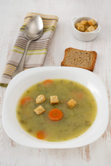 vegetable soup with beans and carrot