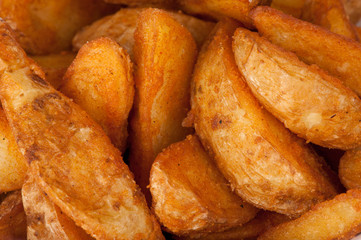 fried potato. Fast food background