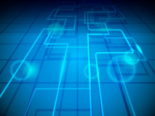 Abstract blue background with netwoking signals having shiny eff