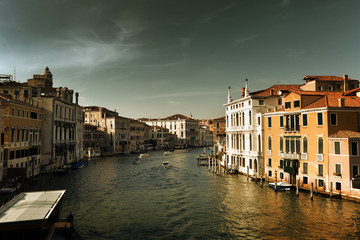 Obraz na płótnie Canvas Grand Canal in Venice, Italy in sunset time