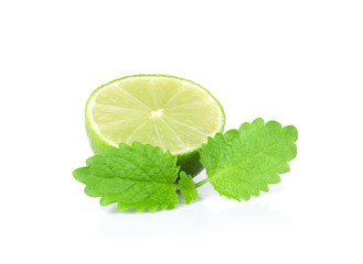 Fresh lime with mint leaf