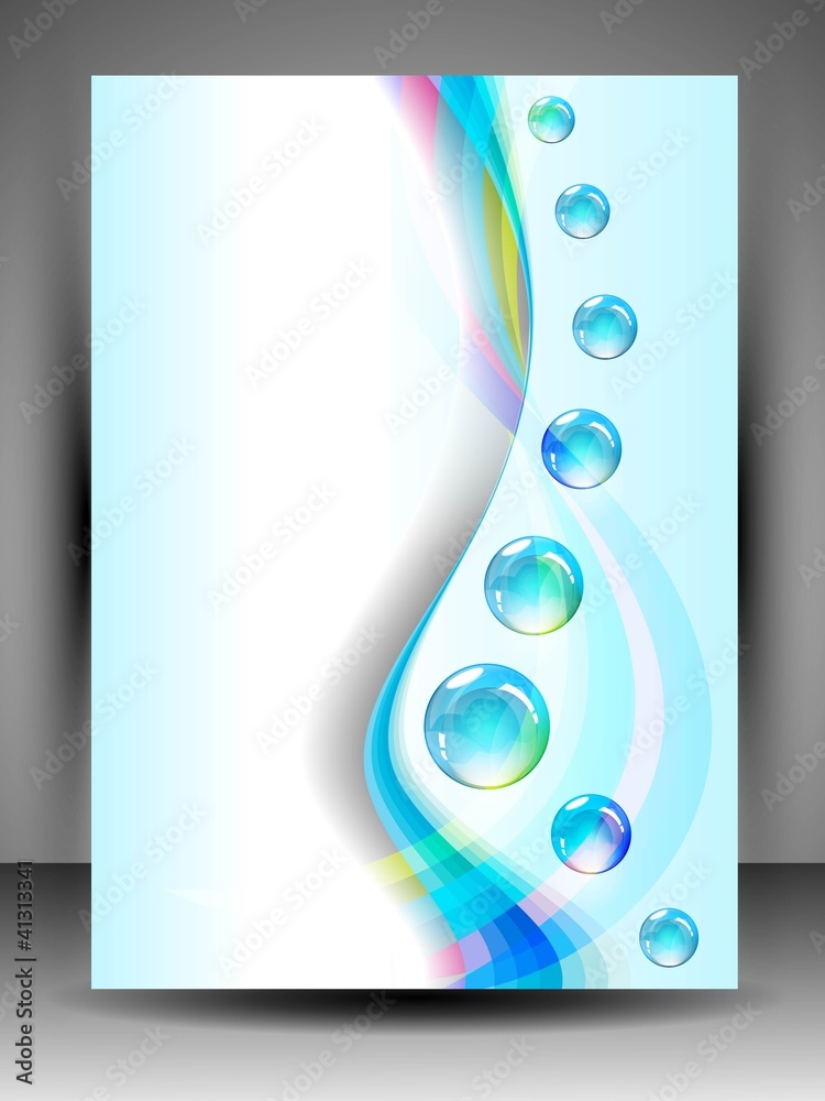Wall mural abstract background water splash and space for your text.