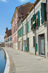 View of Comacchio. Emilia-Romagna. Italy.