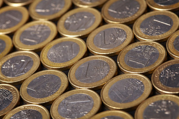 euro coins background