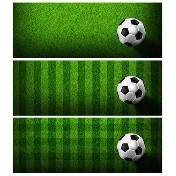 Timeline Cover ( Ratio 851x315 ) - football in green grass