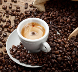 A drop of coffee