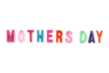 Mother's day colored text