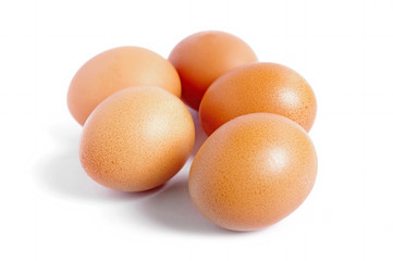 eggs on a white background