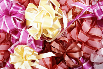 Bunch of gift bows