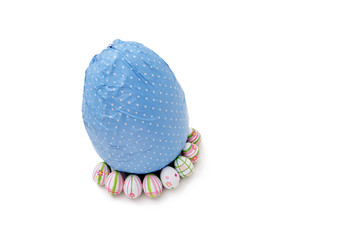 Easter eggs high angle view