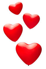 Luftballons in Herzform