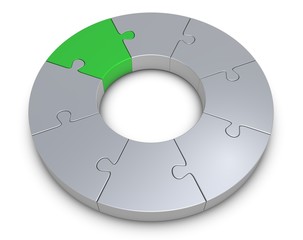 Ring Puzzle grün