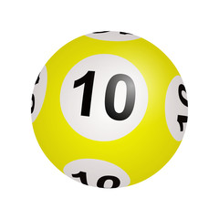 Tirage loto, boule numéro 10