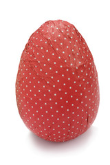 Red wrapped chocolate Easter Egg