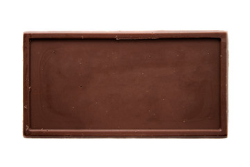 Chocolate bar top view