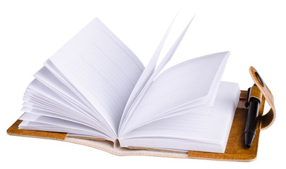 Notepad isolated on white background
