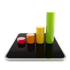 Diagram chart on pad computer