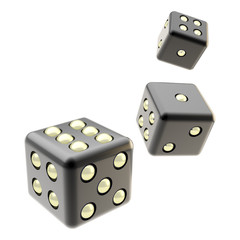 Playing dices isolated on white