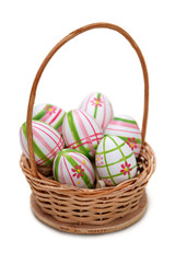 Easter eggs in a basket