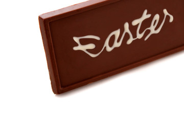 Easter chocolate bar from top