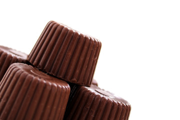 Rounded chocolate from corner