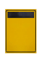 Isolated yellow sign