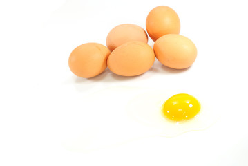 egg on white background