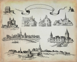 Old town illustration - 41325711