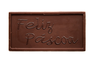 Happy Easter chocolate bar PT-BR