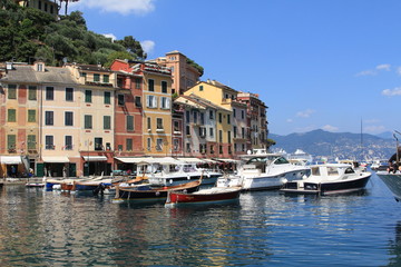 Fototapeta na wymiar Portofino harbor scene