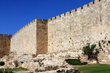 Zelfklevend Fotobehang Walls of Jerusalem © Eve81