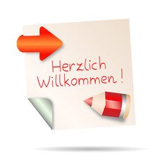 post it - herzlich willkommen