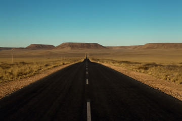 paved road in the desert
