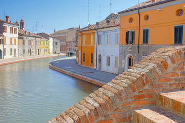 View of Comacchio, Ferrara, Emilia Romagna, Italy - obrazy, fototapety, plakaty