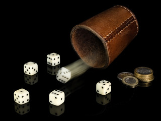 Dice and coins.